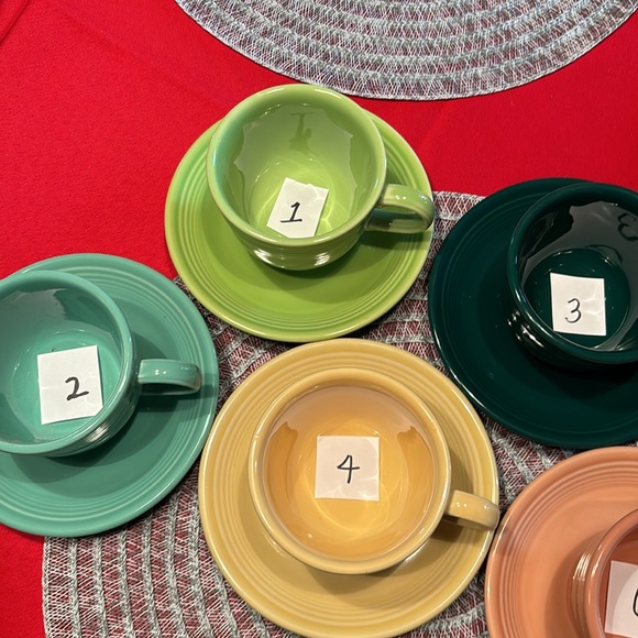 Fiesta Cups & Saucers Multi Colors - Picture 2 of 14